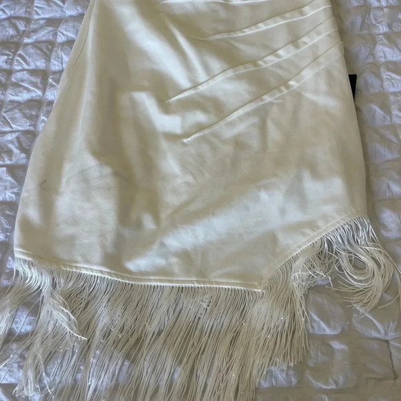 Lulus white strapless fringe mini dress - Picture 3 of 10